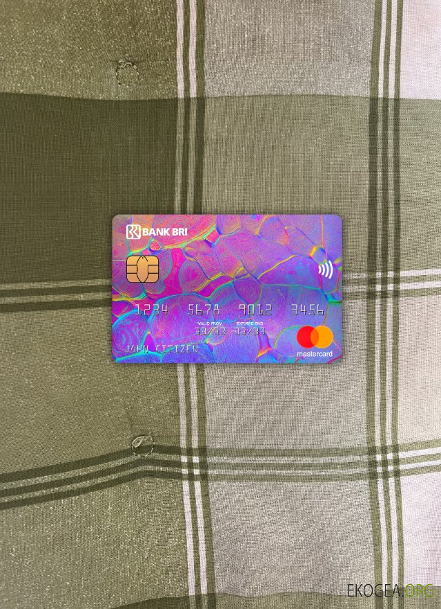 Photolook mastercard de la banque indonésienne Rakyat Indonesia (BRI)